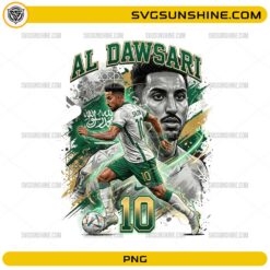 Al Dawsari Saudi Arabia Soccer PNG number 10 football design
