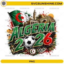 Algeria 2026 Soccer PNG, Algeria World Cup 2026 Digital Design