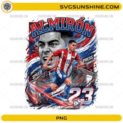 Almirón Paraguay Soccer PNG football player number 23 design