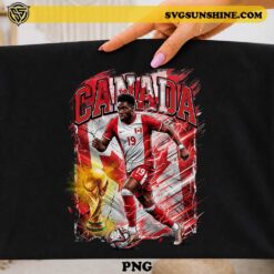 Alphonso Davies Canada PNG soccer player football design