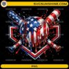 American Flag Baseball PNG clipart with patriotic stars and stripes