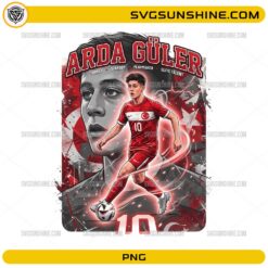 Arda Güler Turkey Soccer PNG number 10 playmaker football design