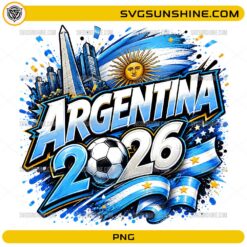 Argentina 2026 Soccer PNG, Argentina World Cup Football Digital Design