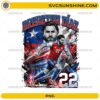 Brereton Díaz Chile Soccer PNG with number 22 football player artwork, red blue white colors, and dynamic sports design