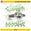 Buzz Lightyear Toy Story PNG featuring a retro 1990s Space Ranger design with green checkered background for sublimation projects.