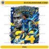 Chong Curaçao Soccer PNG with number 24 football player artwork, blue yellow colors, lightning effects, and dynamic sports design