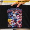 Christian Pulisic USA soccer PNG with United States national team colors and American flag artwork for football t-shirts, sublimation printing, Cricut projects, and sports fan merchandise.