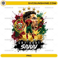 Cristiano Ronaldo CR7 GOAT SIUU Portugal football player PNG digital artwork