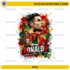 Cristiano Ronaldo CR7 Portugal football player PNG digital design with transparent background