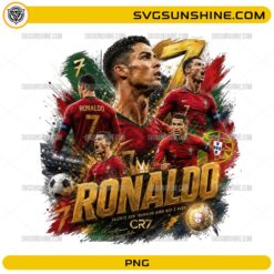 Cristiano Ronaldo Portugal PNG | CR7 Football Player Digital Design for T-Shirt, Mug, Poster & Sublimation