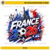France 2026 Soccer PNG with Eiffel Tower, football, and French flag colors