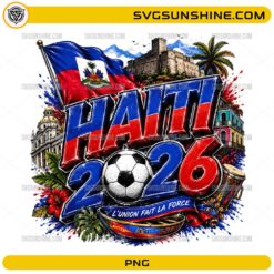 Haiti World Cup 2026 PNG, Haitian Football Fan Art Digital Download