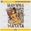 Hakuna Matata Lion King Friends PNG featuring cute safari cartoon animals for sublimation and DIY crafts