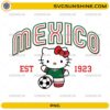 Hello Kitty Mexico 1923 Soccer PNG featuring Hello Kitty wearing a green Mexico-inspired football jersey with a soccer ball and Mexico 1923 typography.
