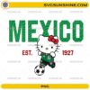 Hello Kitty Mexico Soccer PNG with football uniform and soccer ball