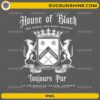 House of Black PNG featuring a noble family crest with gothic typography and magical heraldic artwork