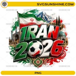 Iran World Cup 2026 PNG, Iranian Football Fan Art Digital Download