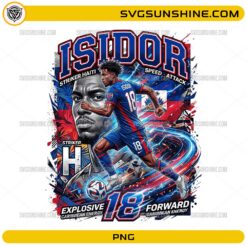 Isidor Haiti World Cup 2026 PNG, Football Fan Art Digital Download