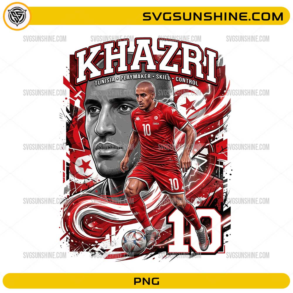 Khazri Tunisia Soccer PNG number 10 playmaker football design