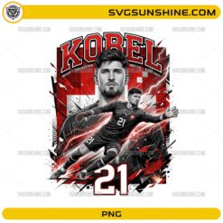 Kobel Switzerland Soccer PNG number 21 goalkeeper football design