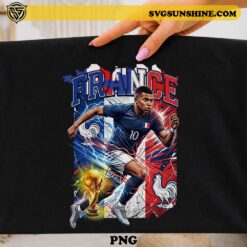 Kylian Mbappé France PNG soccer player football design