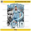 Lionel Messi PNG Argentina GOAT World Champion football graphic digital download with Argentina jersey number 10