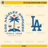Los Angeles Dodgers Since 1958 California USA PNG vintage palm tree baseball design with LA logo