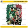 Lozano Mexico World Cup 2026 PNG with number 22 jersey and bold football fan art