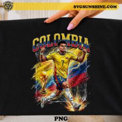 Luis Díaz Colombia PNG soccer player football design with number 7 jersey