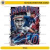 Mbappé France Football PNG with number 10 jersey and dynamic soccer action artwork