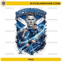 McTominay Scotland Soccer PNG number 4 midfielder football design