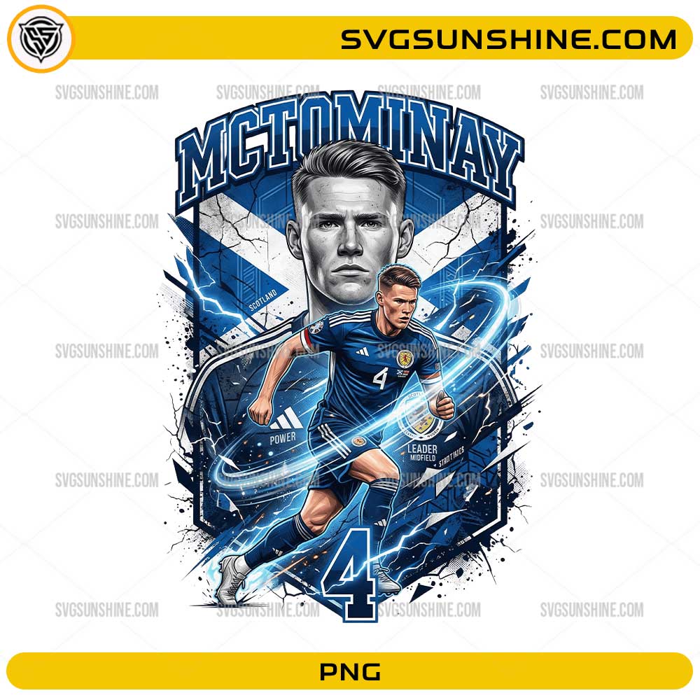 McTominay Scotland Soccer PNG number 4 midfielder football design