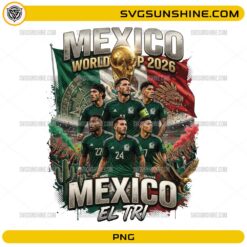 Mexico El Tri World Cup 2026 PNG featuring Mexico national soccer team artwork with transparent background