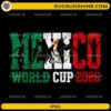 Mexico World Cup 2026 PNG digital design featuring distressed Mexican flag colors and soccer player silhouettes
