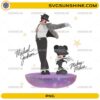 Michael Jackson and Mickey Mouse PNG dance-inspired digital artwork with magical stars and glitter effects