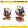 Mickey Sorcerer Bundle PNG with front and back magical cartoon mouse design