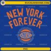 New York Forever Knicks PNG featuring vintage basketball typography and classic Knicks-inspired logo