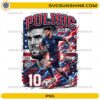 Pulisic USA Soccer PNG number 10 elite winger football design