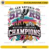 San Antonio Spurs Western Conference Champions 2026 PNG featuring championship typography, skyline, and Alamo artwork