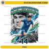 Shomurodov Uzbekistan Soccer PNG number 14 striker football design