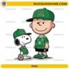Snoopy Charlie Brown Mexico Soccer PNG featuring Peanuts-inspired characters wearing green Mexico football jerseys and matching caps.