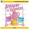 Spinners Are Winners PNG featuring colorful teacups and teapot inspired by the Mad Tea Party attraction