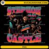 Stephon Castle San Antonio Basketball PNG featuring retro sunset typography, skyline graphics, and basketball fan artwork