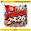 Tunisia 2026 Soccer PNG with flag soccer ball architecture and blue door