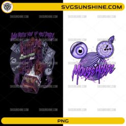We Invite You If You Dare Tower Hotel PNG featuring haunted hotel artwork with purple gothic aesthetic