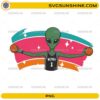Wemby The Alien PNG featuring San Antonio basketball-inspired alien character holding two basketballs
