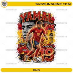 Yamal Spain Soccer PNG number 19 future star football design