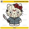 Horror Hello Kitty Jason Voorhees PNG with hockey mask and machete Halloween digital design