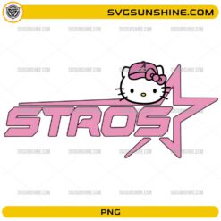 Pink Astros Hello Kitty PNG Digital Download
