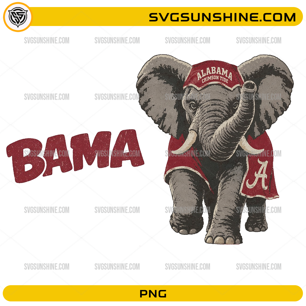 Alabama Crimson Tide Elephant Bama PNG